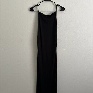 MANGO Low Back High Neck Dress Medium Small